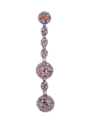 Multicolour Diamond Danglers In Mix Metal