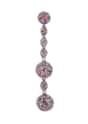 Multicolour Diamond Danglers In Mix Metal