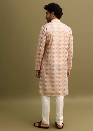 Multicolour Printed Cotton Kurta And Pant