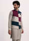 Multicolour Self Work Kurta Jacket Set