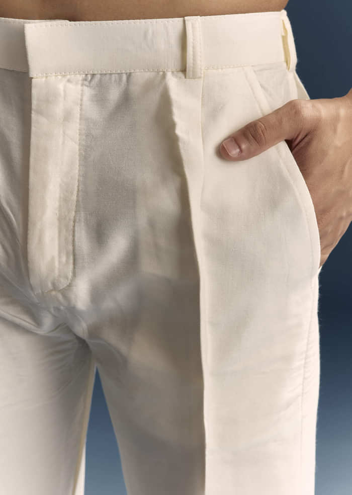 Multicolour Silk Kurta Jacket Set For Men With Intricate Thread Work