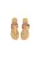 Mustard Kolhapuri Flats With Gold Sequins And Zari Work By Sole House