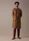 Mustard Yellow Embroidered Kurta Set in Jacquard