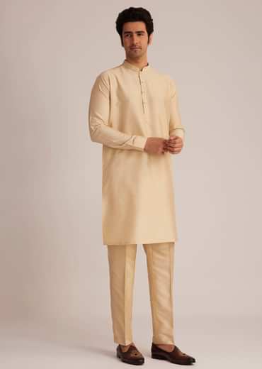 Rusty Red Nehru Jacket With Kurta Pant Set