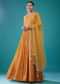 Honey Yellow Bandhani Print Anarkali Suit
