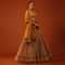 Mustard Yellow Bandhani Printed Lehenga And Blouse Set In Silk