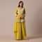 Mustard Yellow Chiffon Kurta Palazzo Set