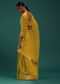 Mustard Yellow Embellished Front Cut Anarkali And Pant Set