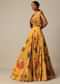 Mustard Yellow Printed Jacket And Lehenga Set