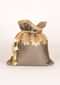 Navy Blue And Gold Potli Bag In Brocade With Geometric Motif Online - Kalki Fashion