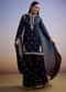 Navy Blue Chinon Sharara Suit With Cut Dana And Sequins Work