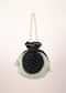 Navy Blue Potli Bag In Velvet With Moti Work In Crescent Design Along The Edge And Scattered In The Centre By Shubham