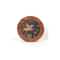 Navy Blue Round Clutch With Vintage Wooden Frame And Embroidery In Bird Motif Online - Kalki Fashion