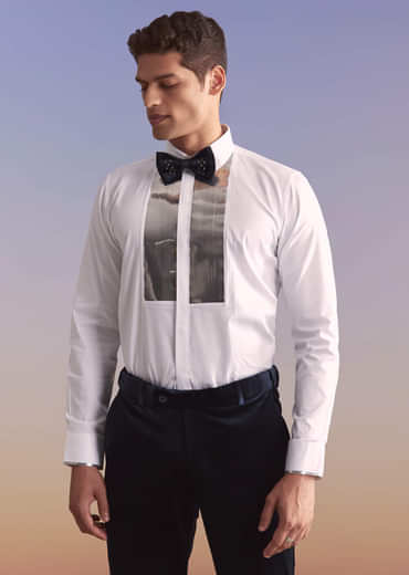 Navy Blue Velvet Tuxedo For Men With Hand Embroidery