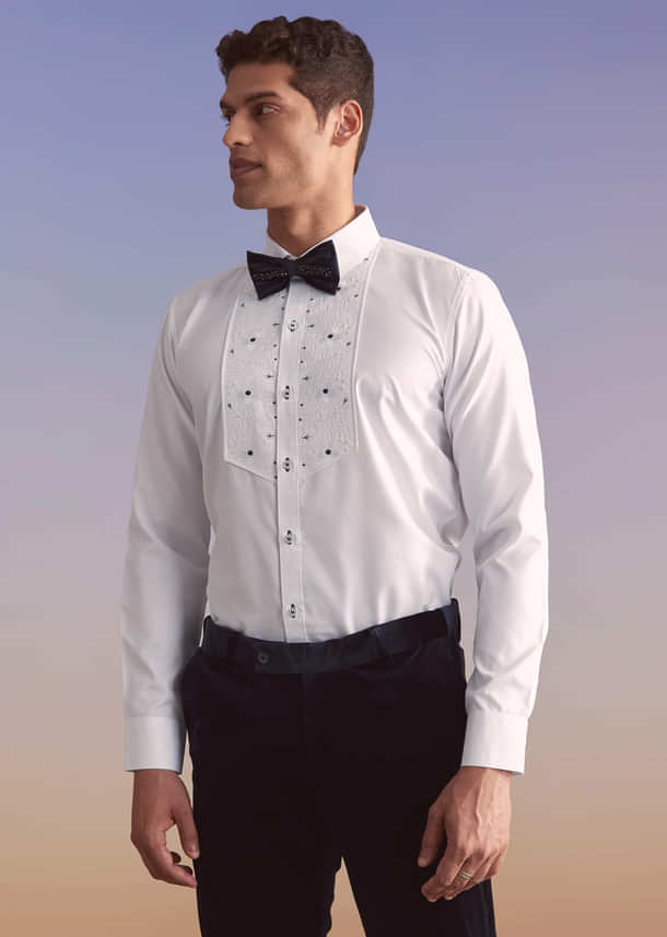 Navy Blue Velvet Tuxedo For Men With Intricate Hand Work Navy Blue Velvet Tuxedo For Men With Intricate Hand Work