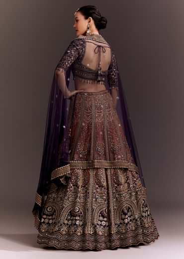 Ombre Zari Embroidered Lehenga Set