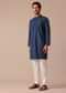 Navy Blue Denim Kurta Set