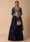 Navy Blue Lehenga With Embroidered Choli And Dupatta