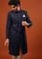 Navy Blue Mirror And Thread Embroidered Sherwani Set In Silk