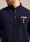 Navy Blue Pintuck Jacket And Kurta Set