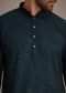 Navy Blue Silk Blend Embroidered Kurta Set
