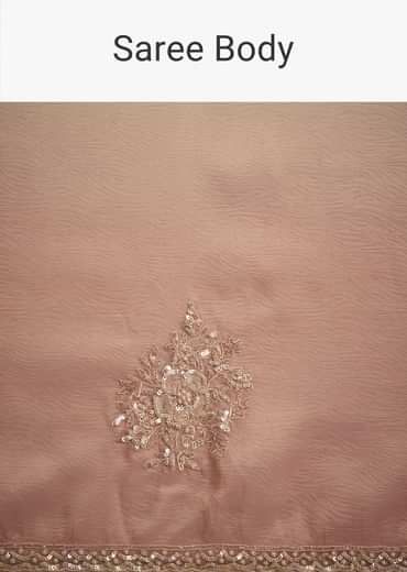 Ochre Yellow Triple Tone Tissue Saree
