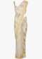 Off white georgette saree in weaved floral butti all over only on Kalki