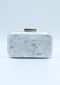 Off white marble stone rectangular clutch box only on Kalki