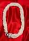 Off white multi string beaded necklace with animal motif pendant along with a matching tasseled earrings only on Kalki