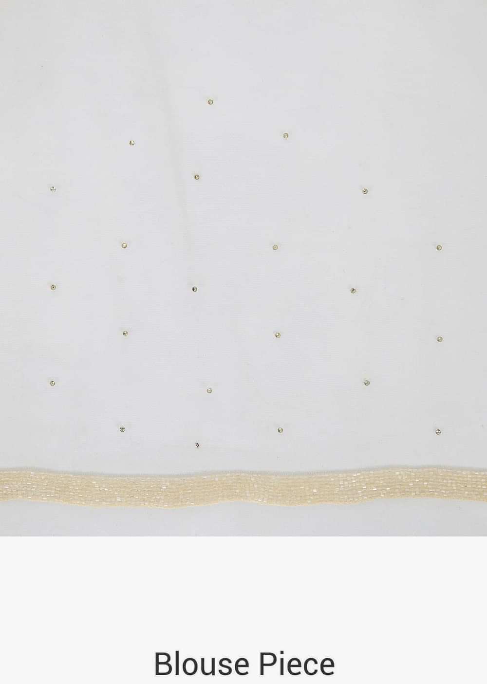 Off-white saree in net crafted in pretty thread work only on Kalki - KALKI Fashion India