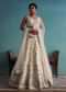 Off White 12 Kali Bridal Embroidered Lehenga In Raw Silk With Floral Handwork