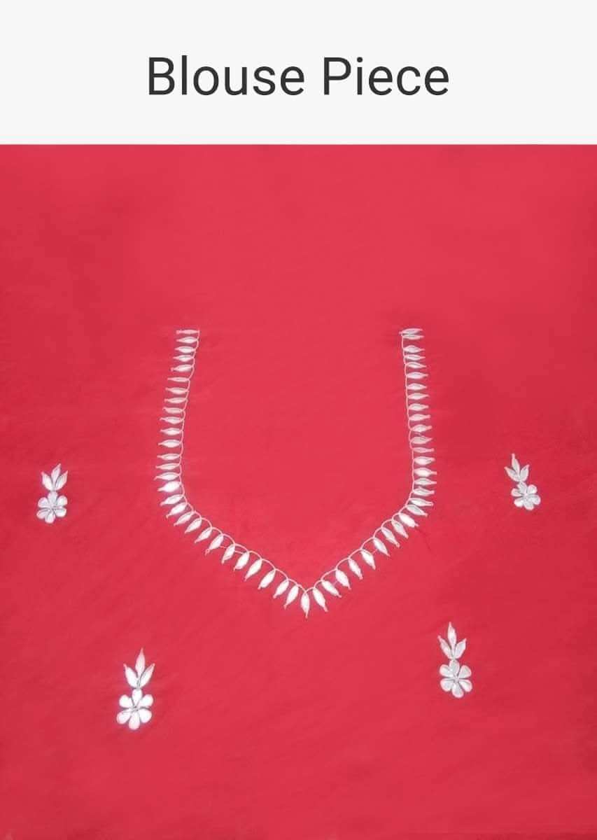 Off White Banarasi Saree In Silk Blend With Woven Floral Jaal Online - Kalki Fashion
