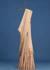 Off White Banarsi Tissue Silk Saree With Self Zari Weave