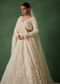 Off White Pearl Embroidered Lehenga Set With Dupatta