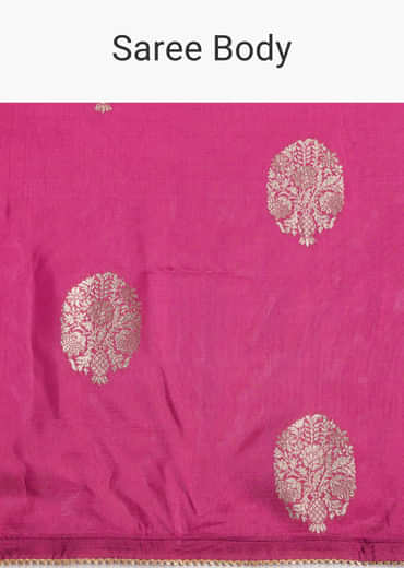 Onion Pink Brocade Saree With Gotapatti Border