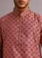 Onion Pink Chanderi Jacquard Printed Kurta Set