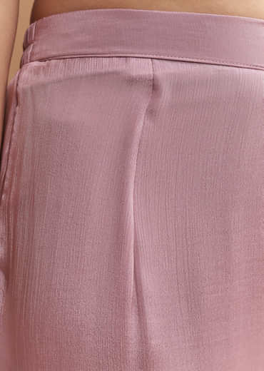 Onion Pink Chinon Sharara Suit With Cutdana And Moti Work