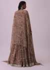 Onion Pink Floral Embroidered Silk Blouse And Organza Lehenga Set