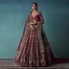 Onion Pink Heavily Embroidered Bridal Lehenga Set