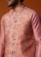 Onion Pink Kurta Jacket Set For Men