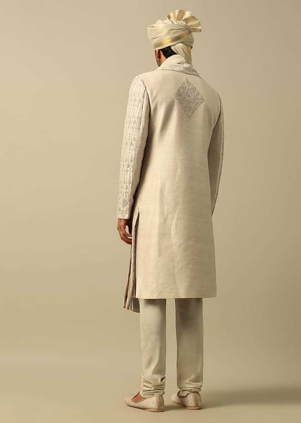 Opulent Gold Embroidered Sherwani Set