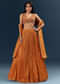 Orange Banarasi Silk Bridesmaid Lehenga With Intricate Hand Embroidery