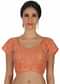 Orange blouse in raw silk with gotta patti embroidery only on Kalki