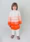 Kalki Boys Orange Ombre Kurta In Cotton With Shibori Tie - Dye Print By Tiber Taber