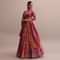Orange And Pink Shaded Banarasi Silk Lehenga Set With Resham Choli And Dupatta