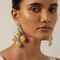 Orange Chandeliers With Teardrop Motifs And Studded Stones