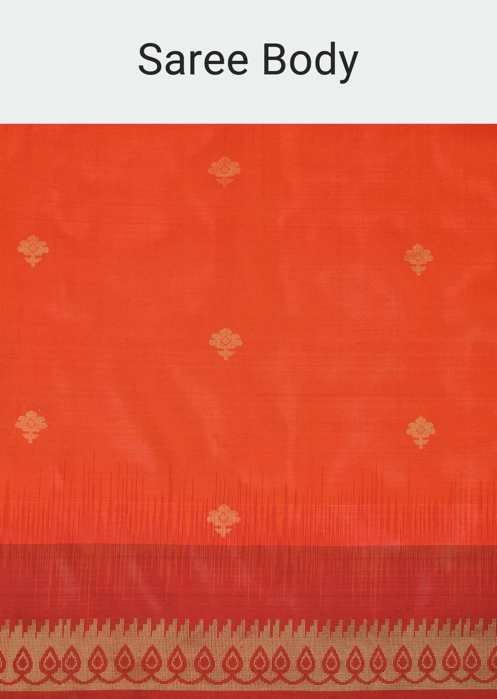 Orange South Silk Saree With Zari Woven Pallu And Unstitched Blouse Piece