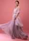 Lavender Purple Lehenga In Georgette With Fully Embroidered Blouse And Organza Dupatta