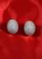 Oval shaped gold plated stud densely studded in cz diamonds only on Kalki