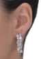Oval Silver Plated Hoops Embellished With Crystals Online - Kalki Fashion